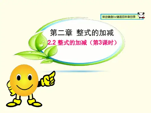人教版七年级数学上册整式的加减(第3课时)