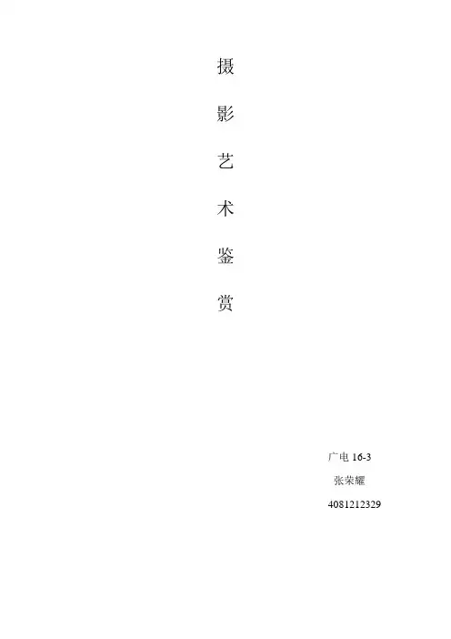 摄影艺术鉴赏作业