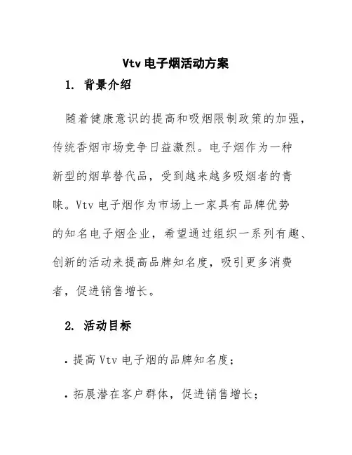 Vtv电子烟活动方案