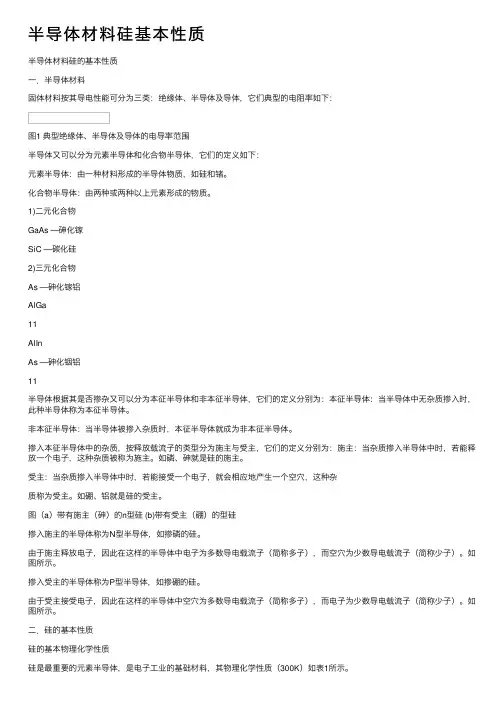 半导体材料硅基本性质