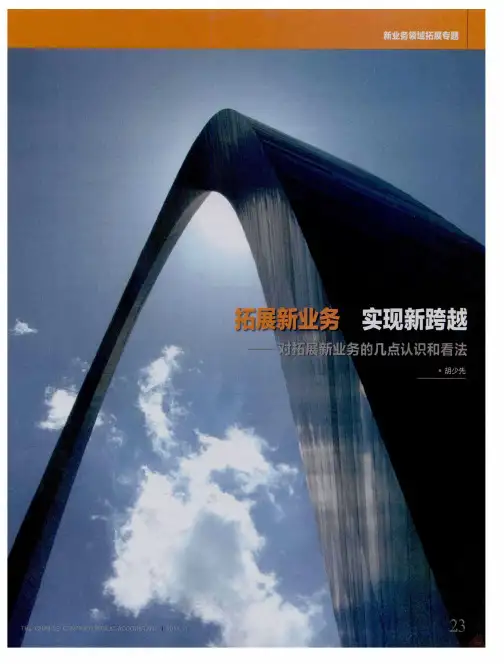 拓展新业务实现新跨越--对拓展新业务的几点认识和看法