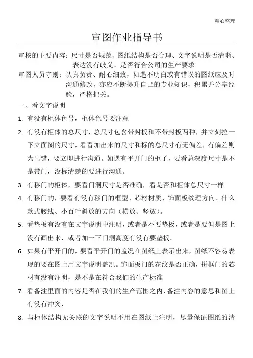 定制衣柜工艺审图指导手册