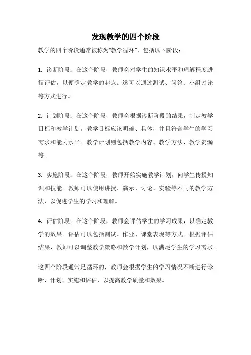 发现教学的四个阶段