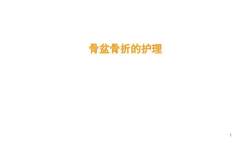 骨盆骨折的护理PPT课件