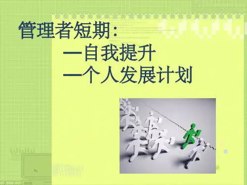 管理者自我提升计划ppt课件