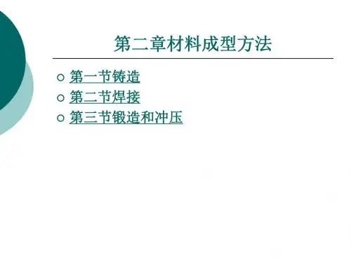 材料成型方法