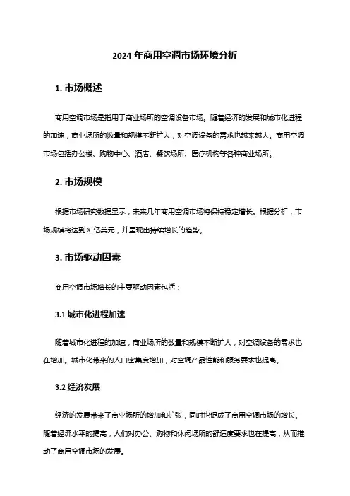2024年商用空调市场环境分析