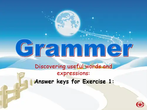 高中英语unit1 Grammar 课件人教版必修五
