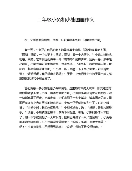 二年级小兔和小熊图画作文