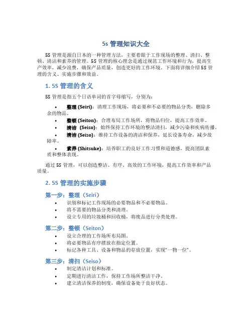 5s管理知识大全