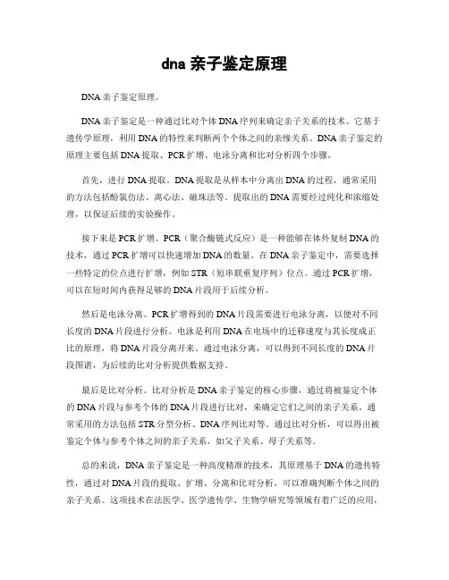 dna亲子鉴定原理