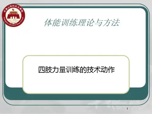 四肢力量训练的技术动作ppt课件