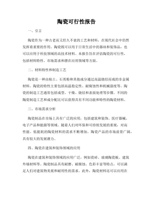 陶瓷可行性报告