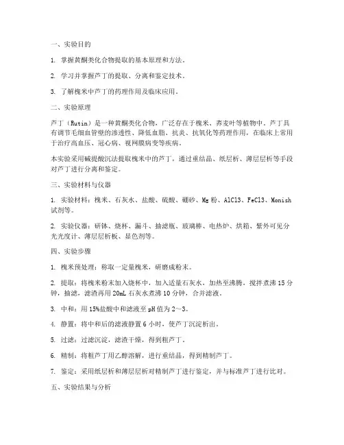 槐米_芦丁_实验报告
