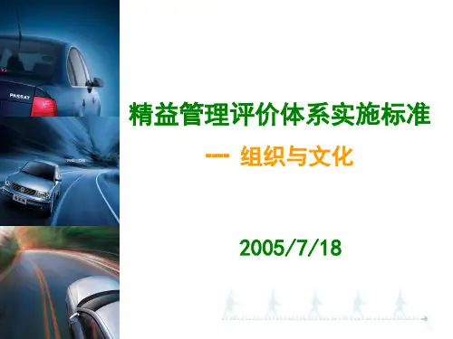 精益管理评价体系实施标准组织与文化