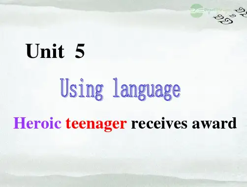 人教高中英语必修5Unit5Using LanguageⅠ课件(1)英语精品公开课