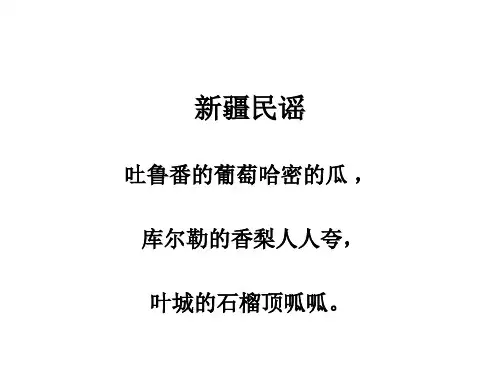 西南师大版五年级语文下册《一单元  4 吐鲁番的葡萄沟》课件_0