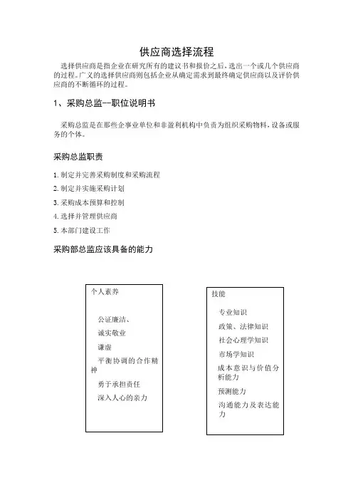 供应商选择流程