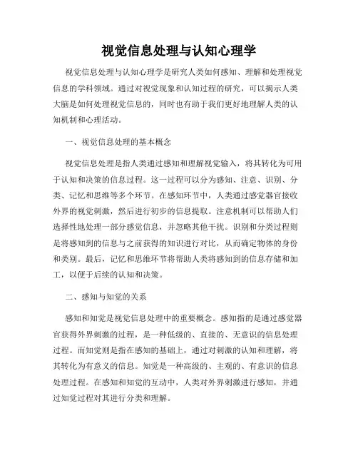 视觉信息处理与认知心理学