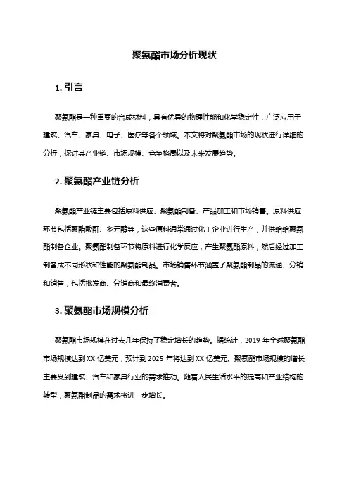 2024年聚氨酯市场分析现状