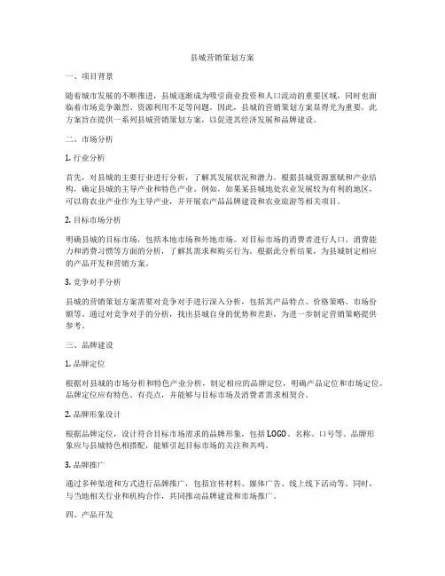 县城营销策划方案