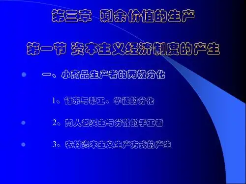 马克思主义政治经济学课件(第3章)