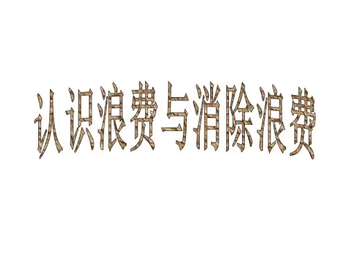 认识浪费与消除浪费PPT课件