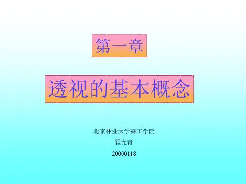 透视的基本概念汇总