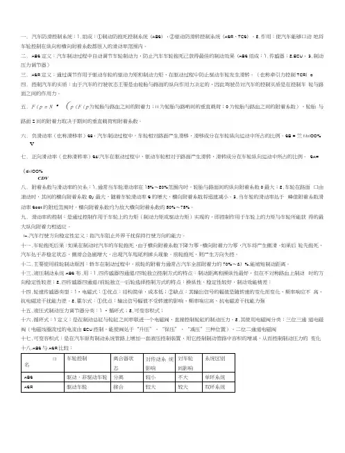 汽车底盘复习要点.docx