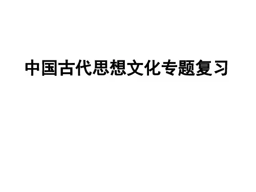 中国古代思想文化专题复习