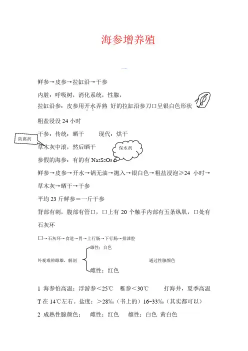 海参增养殖