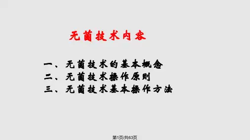 三基三严培训无菌技术PPT课件