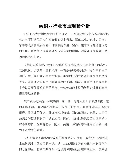 纺织业行业市场现状分析