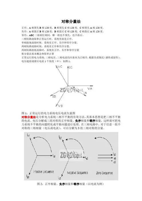 对称分量法(正序、负序、零序)