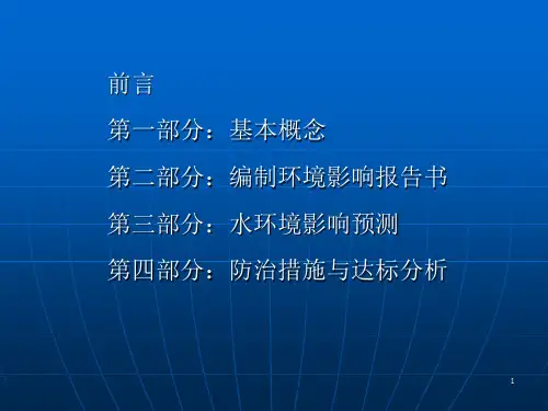 地面水环境影响评价幻灯片