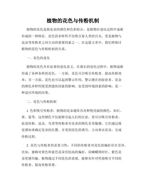 植物的花色与传粉机制