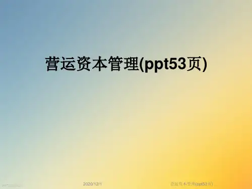 营运资本管理(ppt53页)