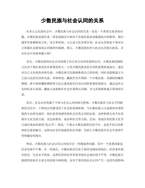 少数民族与社会认同的关系