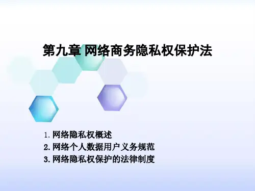 自考电子商务法概论 第11章网络商务隐私权保护法