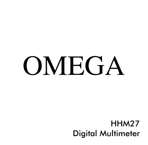 Omega HHM27数字多功能表计说明书