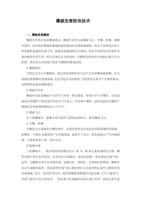 爆破危害防治技术