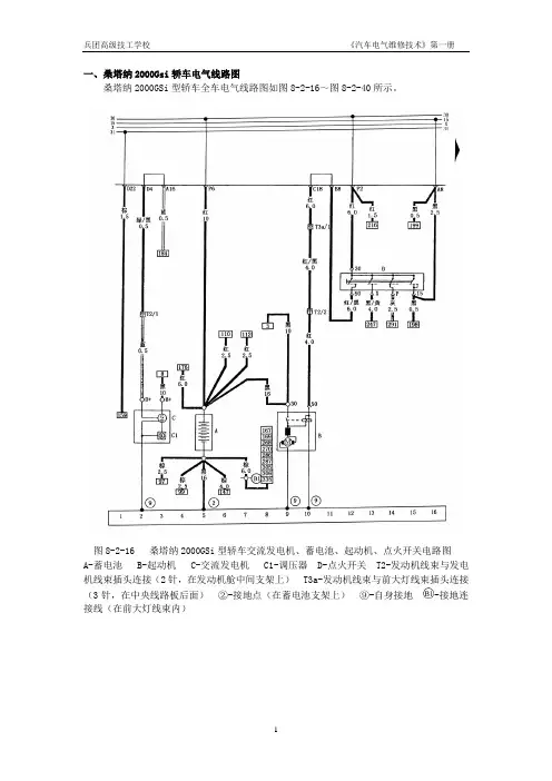 附录：桑塔纳2000全车电路图