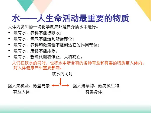 饮用水安全及其保障技术PPT.