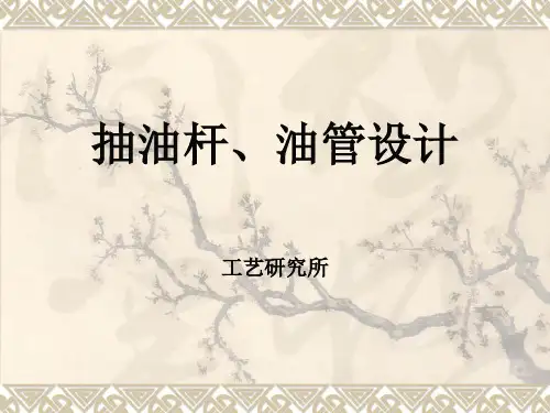 抽油杆、管设计
