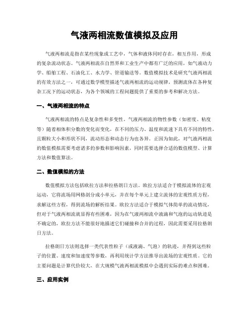 气液两相流数值模拟及应用