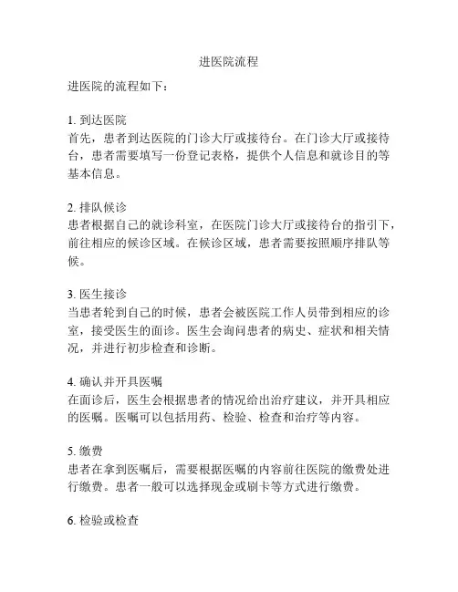 进医院流程