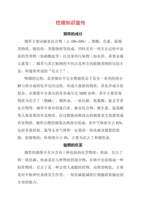 控烟知识宣传