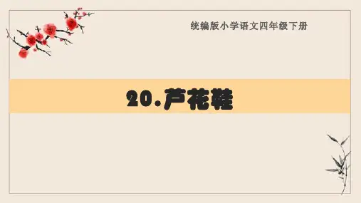 四年级下册语文《20.芦花鞋》复习课件(知识清单)部编版