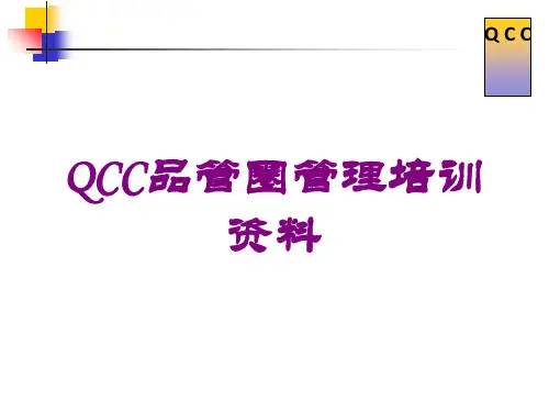 QCC品管圈管理培训资料培训课件