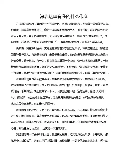深圳这里有我的什么作文